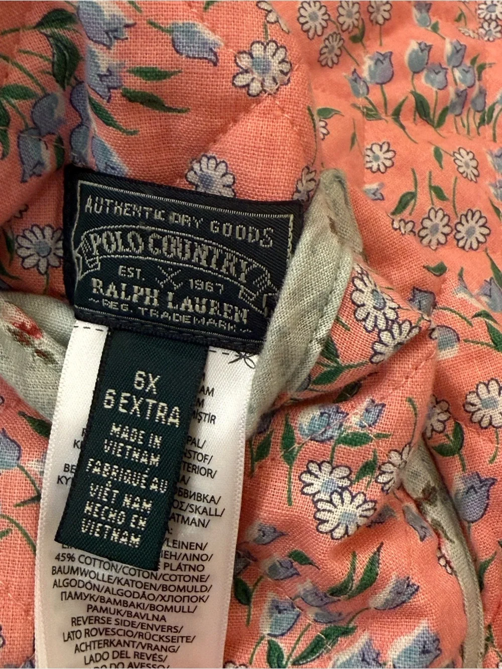 Ralph Lauren Reversible Quilted Floral Jacket